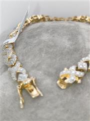 Silver-Diamond Bracelet 25 Diamonds .25 Carat T.W. 925 Silver 13.53g